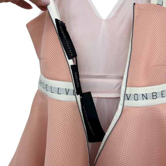 NWT Marcell Von Berlin Neoprene Blush Rose Prom Homecoming Dress Women's sz 6 - Picture 7 of 12